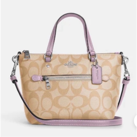 Coach Tan and Lilac Crossbody Bag - Picture 4 of 8